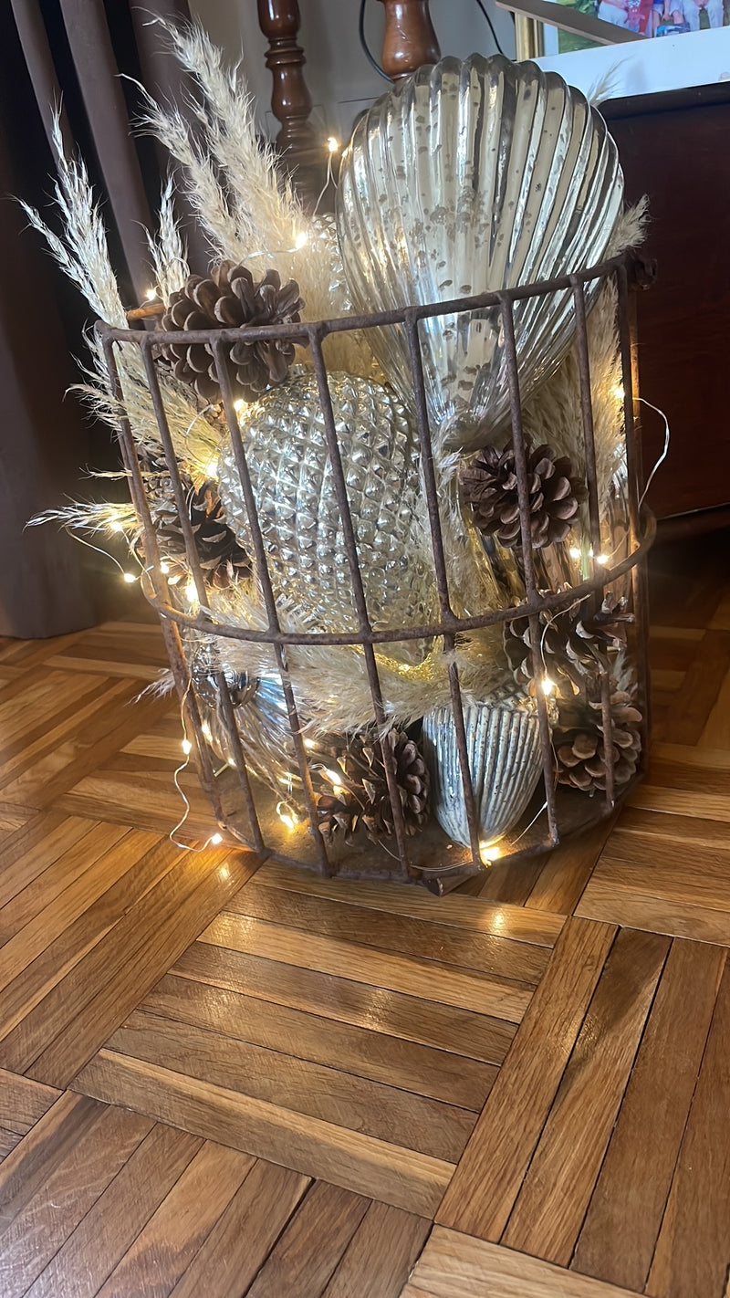 Baumschmuck Zapfen aus Glas in antik-silber zum Hängen oder zum Dekorieren 15cm Weihnachtsbaum Christbaumschmuck antiksilber Glas (15cm)