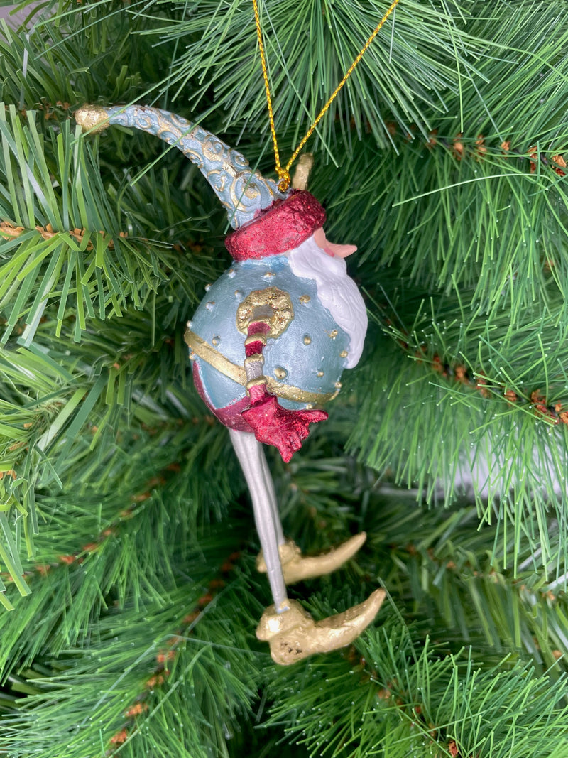 Christbaumschmuck Figur Weihnachtsmann mit Stab Baumschmuck 16cm