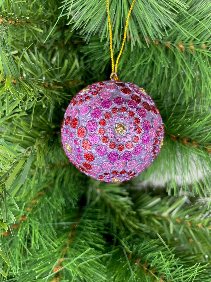 Christbaumschmuck Kugel Weihnachtsbaum Weihnachten  violett ø 6cm