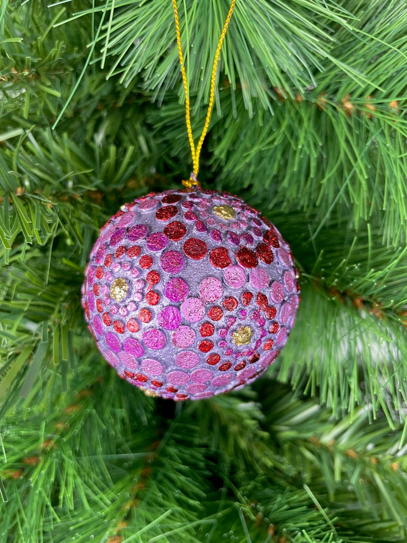 Christbaumschmuck Kugel Weihnachtsbaum Weihnachten  violett ø 6cm