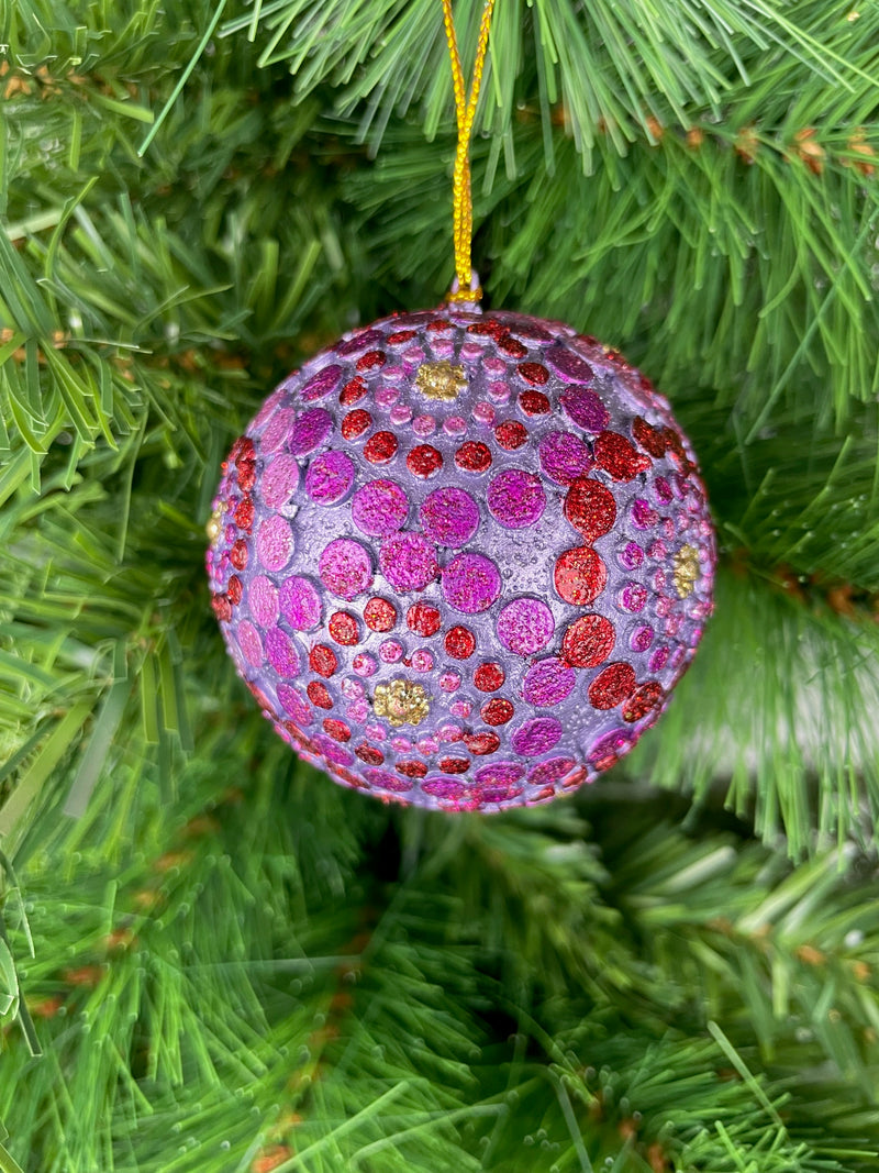 Christbaumschmuck Kugel Weihnachtsbaum Weihnachten  violett ø 6cm