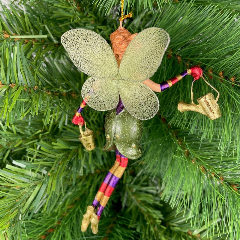 Figur Blumenelfe mit Gießkanne Elfe Baumschmuck Ostern Frühling Weihnachten 15cm