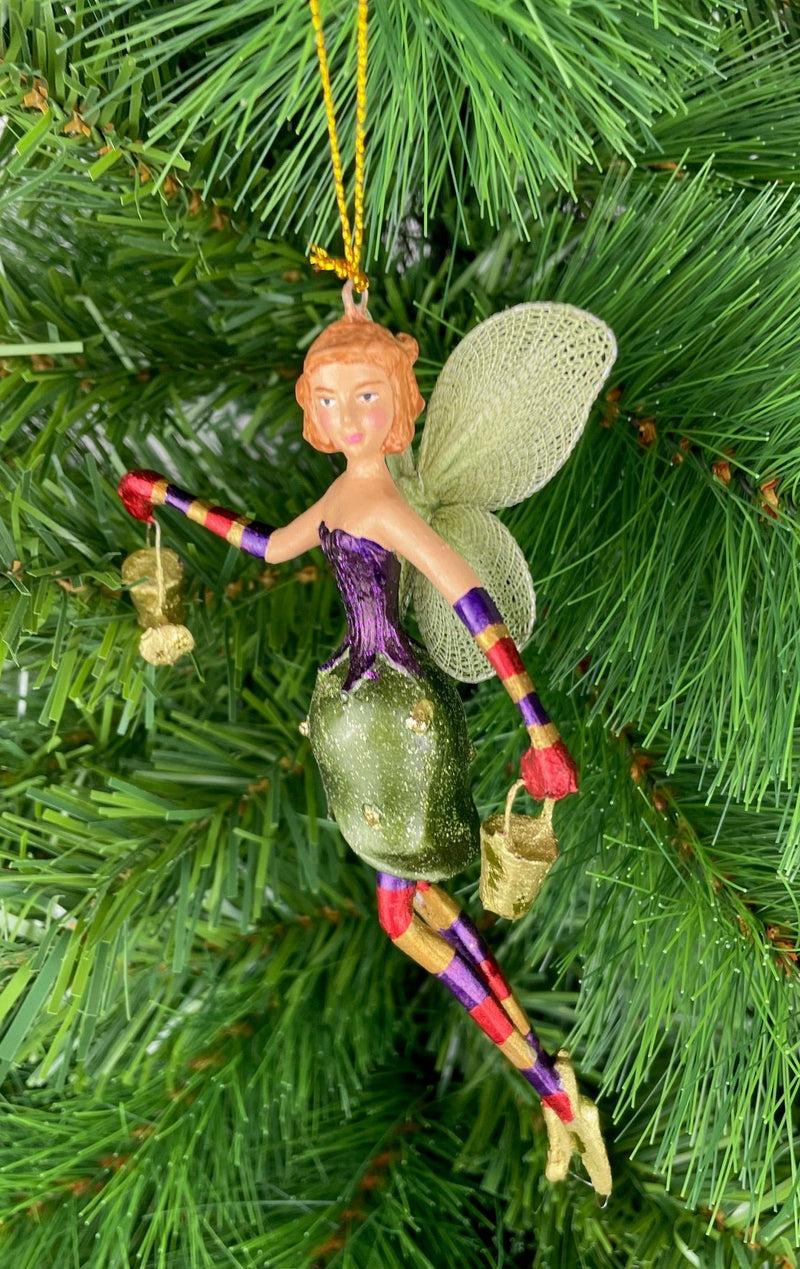 Figur Blumenelfe mit Gießkanne Elfe Baumschmuck Ostern Frühling Weihnachten 15cm