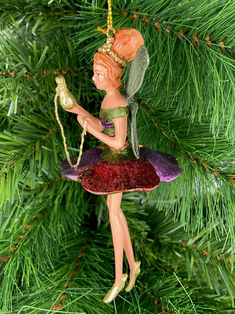 Figur Blumenelfe mit Gefäß Elfe Baumschmuck Ostern Frühling Weihnachten 15cm