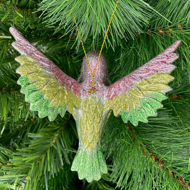 Kolibri Baumschmuck Figur Ostern Frühling Weihnachten hellgrün rosa grün 12cm