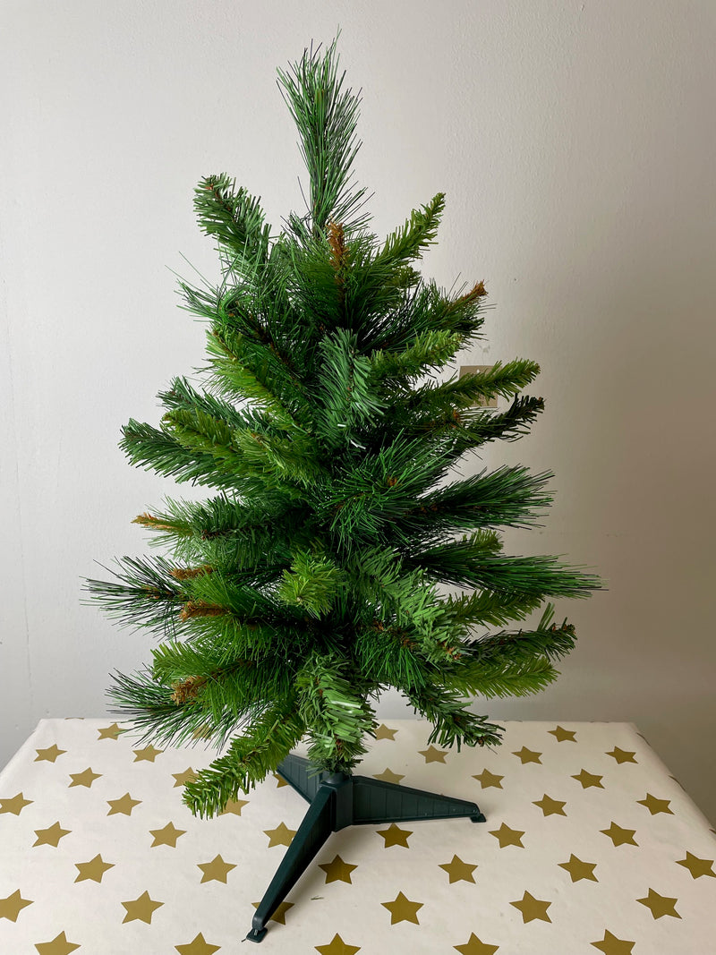 Weihnachtsbaum PVC künstlich, schwer entflammbar, unechter Tannenbaum inkl. Ständer  - 90cm oder 60cm hoch