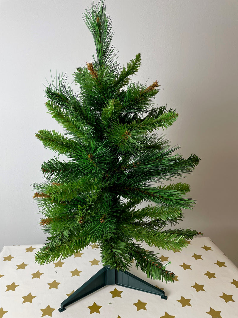 Weihnachtsbaum PVC künstlich, schwer entflammbar, unechter Tannenbaum inkl. Ständer  - 90cm oder 60cm hoch